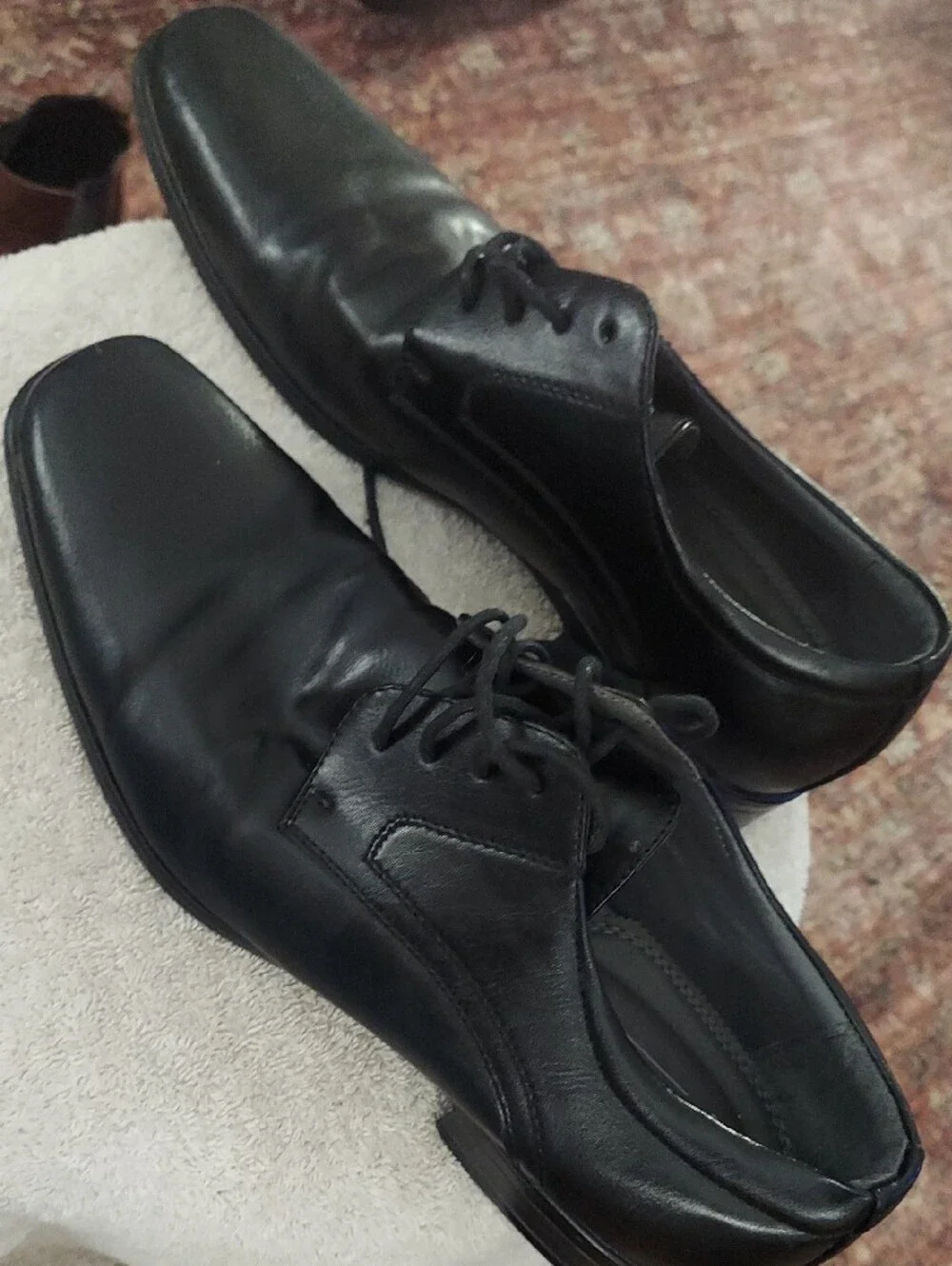 Apt. 9 Black Men's Faux Leather Derby Dress Shoes